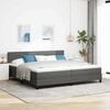 vidaXL Cama tipo Box Spring con colch&oacute;n Gris oscuro 200 x 200 cm tela