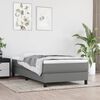 vidaXL Estructura de cama con somier tela gris oscuro 90x190 cm