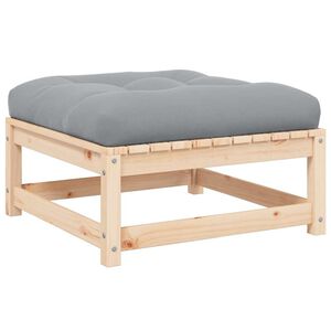 vidaXL Taburetes de jard&iacute;n con cojines madera maciza de pino