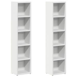 vidaXL Estanter&iacute;a para CDs 2 uds madera contrachapada 21x16x93,5 cm