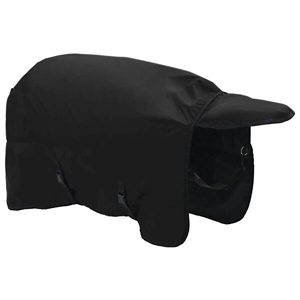 vidaXL Manta para Caballo Verde Oscuro y Negro 115 cm Poli&eacute;ster