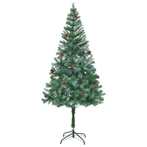 vidaXL &Aacute;rbol de Navidad glaseado con pi&ntilde;as 180 cm