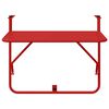 vidaXL Mesa Colgante de Balc&oacute;n Rojo 60 x 39 x 65 cm Acero