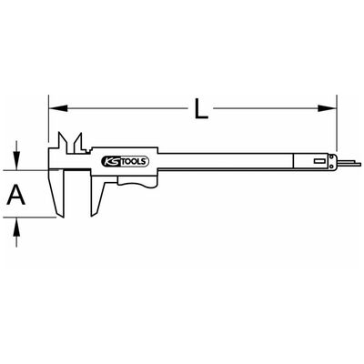 KS Tools Calibre de bolsillo pie de rey 0-150 mm 300.0510