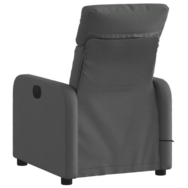 vidaXL Sill&oacute;n de masaje reclinable de tela gris oscuro