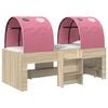 vidaXL Cama con T&uacute;nel 4 uds. Sonoma y Rosa Madera de ingenier&iacute;a