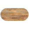 vidaXL Tablero de mesa ovalado madera maciza de mango 120x60x3,8 cm