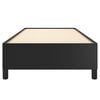 vidaXL Cama individual sin colch&oacute;n cuero sint&eacute;tico negro 90x190 cm