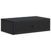 vidaXL Mesa Lateral Montada en la Pared Negro 59 x 34,5 x 17 cm