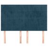 vidaXL Cabecero de cama azul oscuro 144x5x118/128 cm Terciopelo