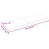 vidaXL Encimera de baño madera tratada marrón oscuro 120x40x(2-4) cm