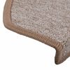 vidaXL Felpudos para escaleras 15 uds 65x24x4 cm Marrón Claro Semicircular Grande