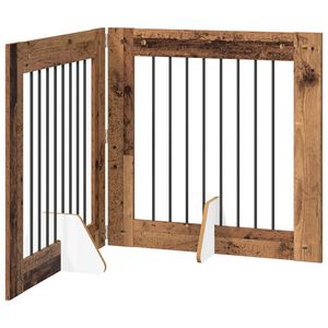 vidaXL Puerta para perros plegable con soportes 2 uds. 160,5 cm