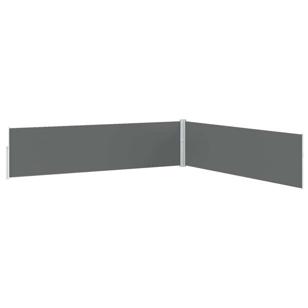 vidaXL Toldo lateral retr&aacute;ctil para patio gris antracita 170x1200 cm