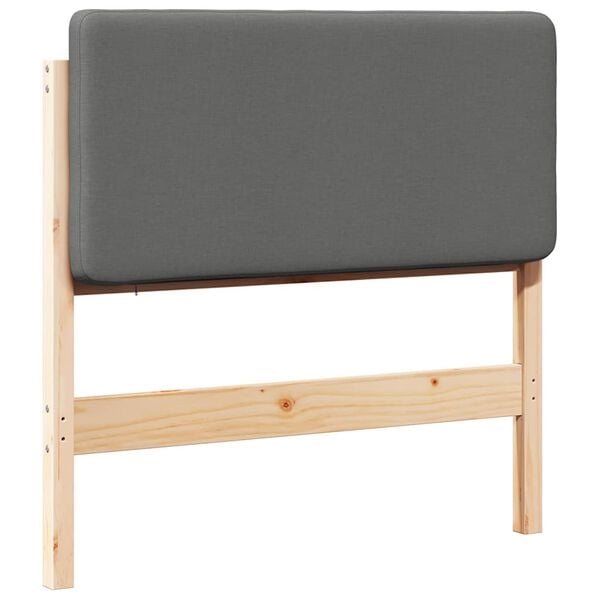 vidaXL Cabecero tapizado con cabecera Marr&oacute;n y Gris Claro 100 cm