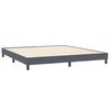 vidaXL Cama box spring con colch&oacute;n terciopelo gris oscuro 200x210 cm