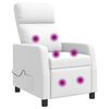 vidaXL Silla de masajes reclinable Blanco Cuero sint&eacute;tico