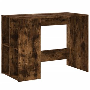 vidaXL Escritorio de madera de ingenier&iacute;a roble ahumado 102x50x75 cm