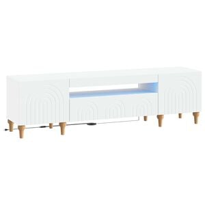 vidaXL Mueble de TV LED ALKMAAR 153 x 35 x 43 cm Blanco