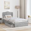 vidaXL Cama con almacenamiento con cabecera Gris Sonoma 100 x 200 cm