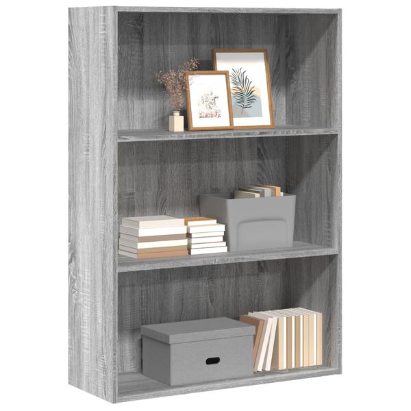 vidaXL Estanter&iacute;a de madera de ingenier&iacute;a gris Sonoma 80x30x114 cm