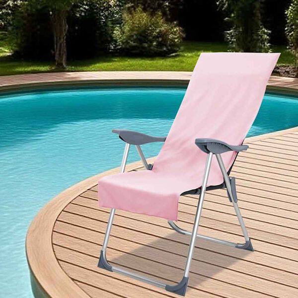 vidaXL Toallas para Sillas de Exterior 2 pcs Rosa 130 x 60 cm