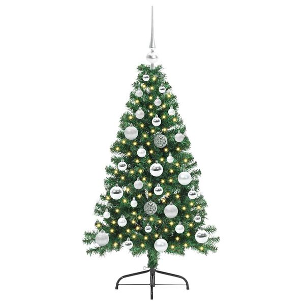 vidaXL &Aacute;rbol de Navidad Artificial Preiluminado Verde 120 cm PVC