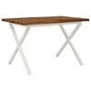 vidaXL Mesa de comedor con borde natural 90 x 55 x 75 cm
