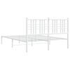 vidaXL Estructura cama sin colchón con cabecero metal blanco 120x200cm