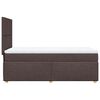vidaXL Cama box spring con colch&oacute;n tela marr&oacute;n oscuro 90x200 cm