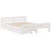 vidaXL Estructura de cama sin colch&oacute;n madera de pino blanca 140x190 cm