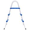 vidaXL Escalera para piscina acero azul y blanco 84 cm