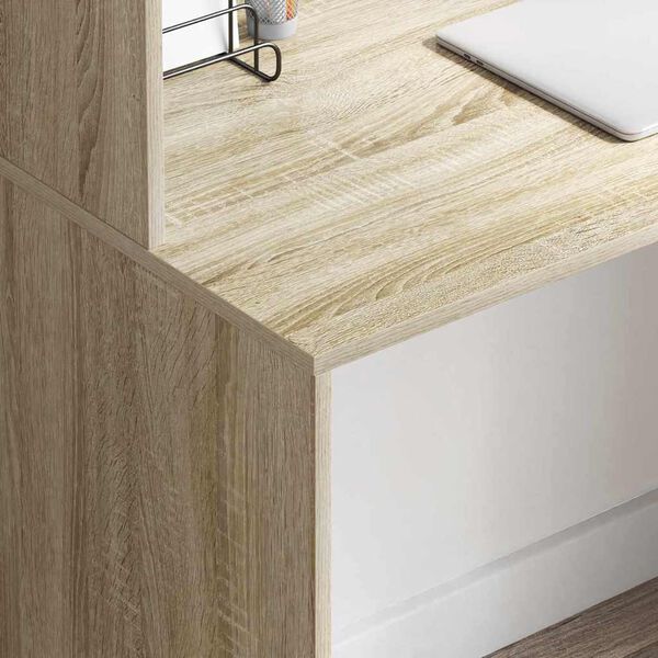 vidaXL Escritorio Roble Sonoma 102 x 50 x 124 cm Madera contrachapada