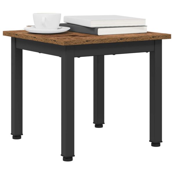 vidaXL Mesa de Caf&eacute; Madera vieja 40 x 40 x 36 cm Madera de ingenier&iacute;a