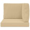 vidaXL Coj&iacute;n para sof&aacute; de exterior 3 pcs Beige Poli&eacute;ster