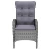 vidaXL Juego de comedor de jardín 5 piezas ratán sintético gris