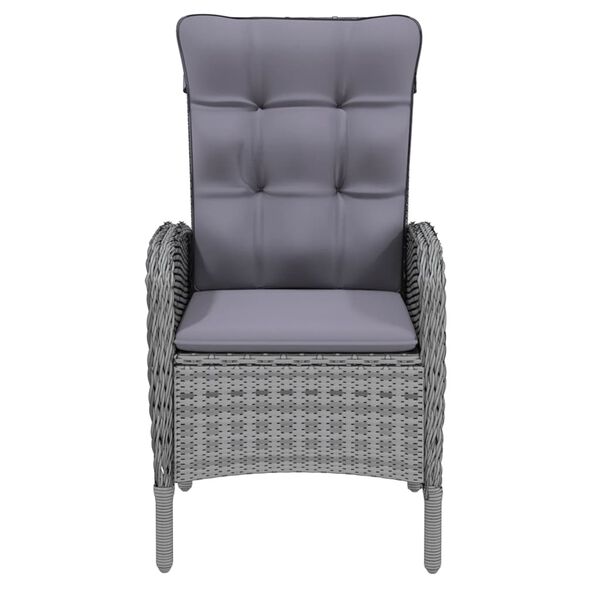 vidaXL Juego de comedor de jardín 5 piezas ratán sintético gris