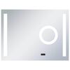 vidaXL Espejo de pared de ba&ntilde;o con LED y sensor t&aacute;ctil 80x60 cm