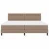 vidaXL Cama tipo Box Spring Capuchino 200 x 200 cm Cuero sint&eacute;tico