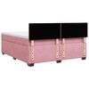 vidaXL Cama box spring con colch&oacute;n terciopelo rosa 180x200 cm