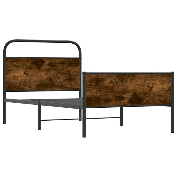 vidaXL Estructura de cama sin colch&oacute;n 100x190 cm madera roble Sonoma