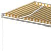 vidaXL Toldo retr&aacute;ctil manual amarillo y blanco 500x300 cm