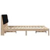 vidaXL Estructura de cama Negro 140 x 190 cm Madera de pino macizo
