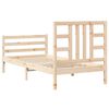 vidaXL Estructura de cama con cabecero madera maciza