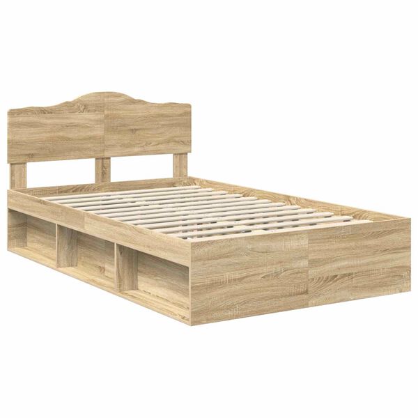 vidaXL Estructura de cama Sonoma 120 x 200 cm Madera de pino macizo