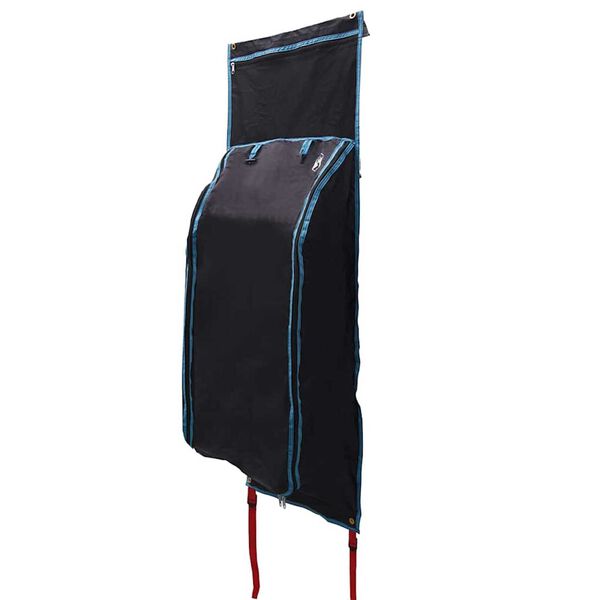 vidaXL Bolsa de almacenamiento Negro y azul 140 x 40 cm oxford
