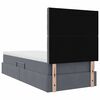 vidaXL Cama con almacenamiento y colch&oacute;n Gris oscuro 90 x 190 cm
