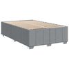 vidaXL Cama box spring con colch&oacute;n tela gris claro 120x190 cm
