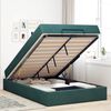 vidaXL Estructura de cama con colch&oacute;n 2 pcs Verde Terciopelo