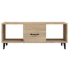 vidaXL Mesa de centro madera contrachapada roble sonoma 102x50x40 cm